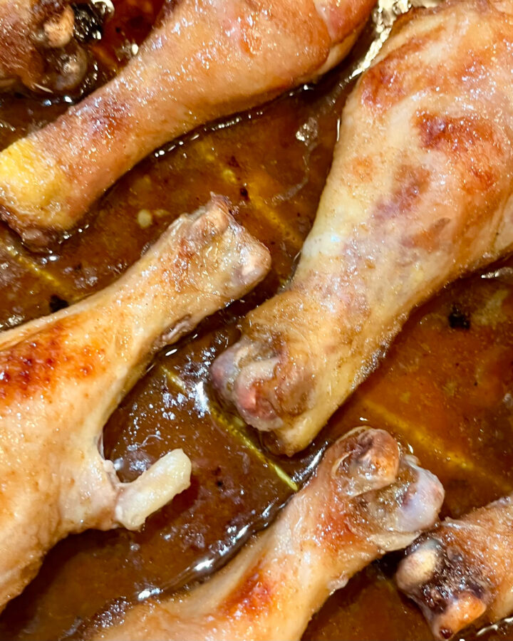 Marinated chicken drumsticks